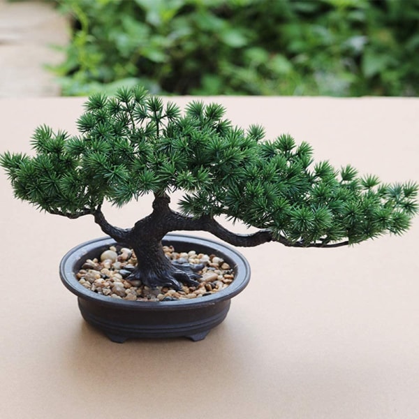 Kunstig Bonsai Tre Falsk Plante Potte Dekorasjon