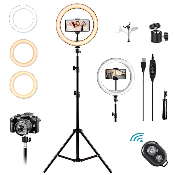 Ring Light circular lamp, Photo / video / MakeUp with tripod 160cm included