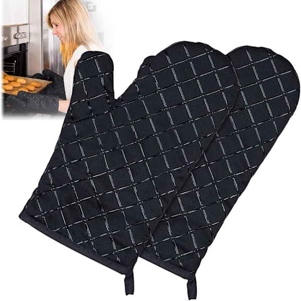 Ugnsvantar med silikontexturerad yta, flexibelt grepp för matlagning, bakning, grillning (1 par)