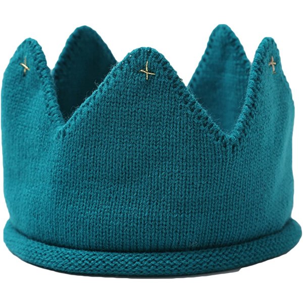 Baby fødselsdag Crown Pandebånd Hat Crown Strik Hat Hovedbeklædning Party