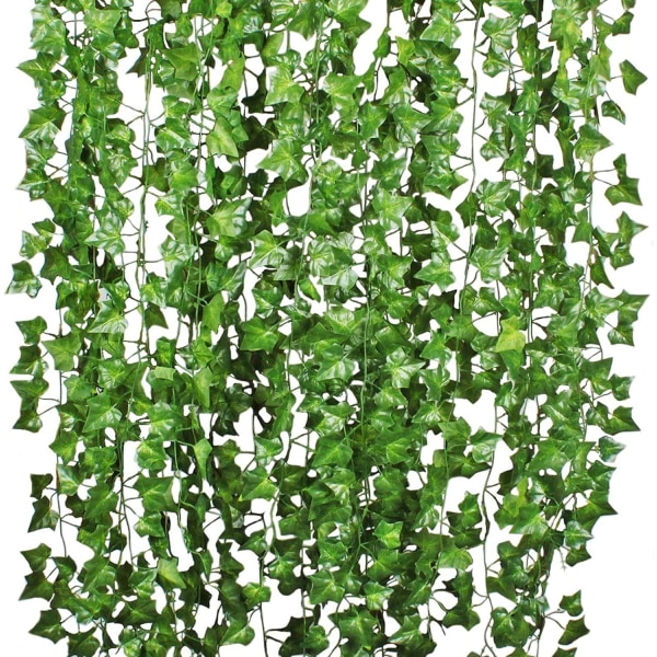 Falsk murgröna hängande girlang - 12 st väggdekoration