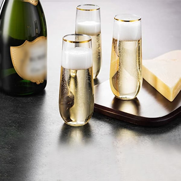 [通拓商品] 24 st Plast Champagneglas 270 ml Klar Plastglas Engångs Bröllopsfest Cocktailglas Dryckesartiklar för Födelsedag Jul