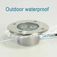 Varmvit LED-downlight för infällning utomhus, terrass, mycket tunn