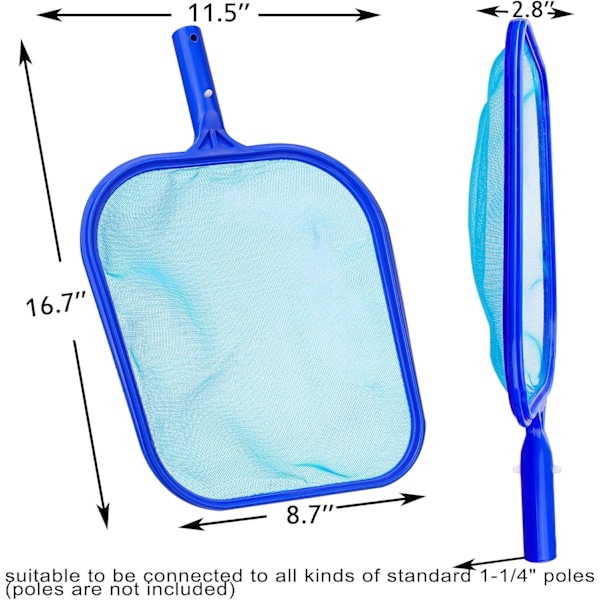 Robust Högkvalitativ Plast Pool Skimmer, Effektiv Löv- och Skräpsamlare, Finmaskig Påse För Optimal Prestanda, För Pooler, Badtunnor, Spa och