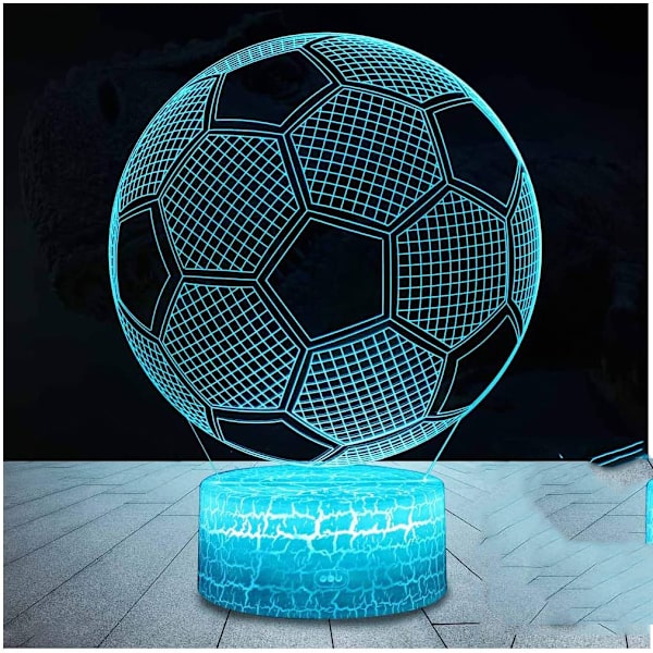 Fotball 3D-lampe, LED-nattlys illusjonslamper