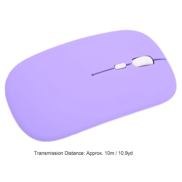 3DPI Switch Optisk Trådlös Mus, 2,4 GHz Stabil Trådlös Anslutning för Bärbara Datorer och Stationära Datorer, Lila