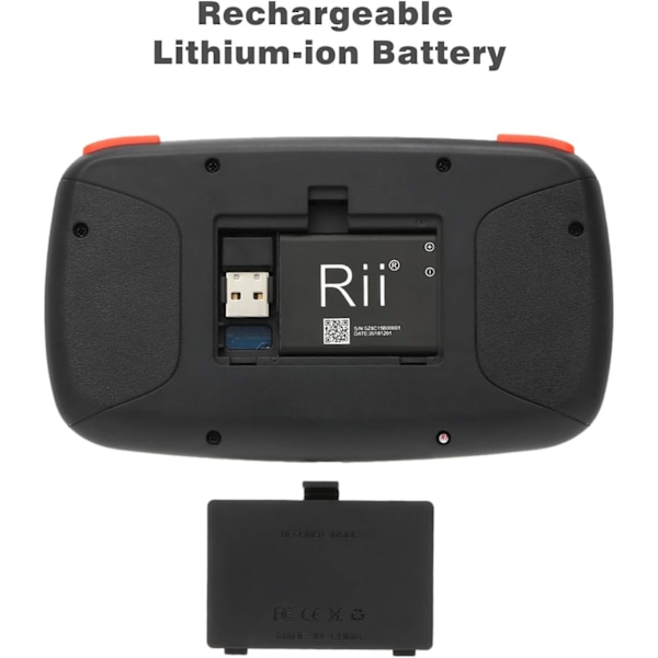 2.4Ghz RF-anslutning Mini Bluetooth-tangentbord, pekplatta för trådlös bärbar skrivupplevelse (Kompakt & Bärbar, Långvarig Uppladdningsbar)