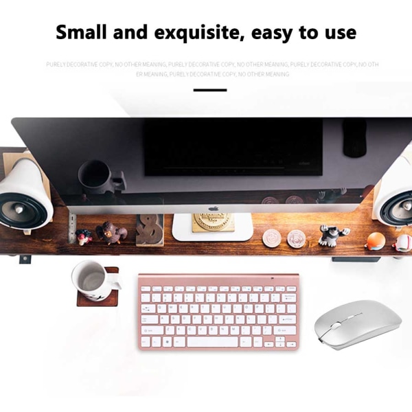Oppladbar Bluetooth-mus for Mac Laptop, Sølv