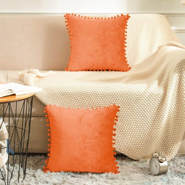 2kpl Fur Ball tyynyliina-oranssi-50x50cm yksilöllinen tyynyliina