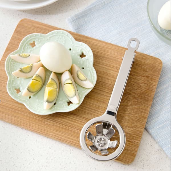 1 Pakke Eggkutter Rustfritt Stål Multifunksjonell Eggekutter Egg M