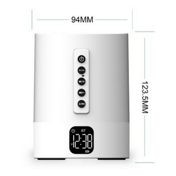 Cool Väckarklocka Bluetooth-högtalare, Vit Brus-maskin Funktion För Bebis Eller Vuxna, Erbjuder Utsökt Lyssning Upplevelse Och Sömn Atmosfär,