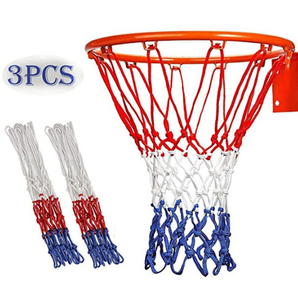 Basketbollnät för inomhus- och utomhusspel, kraftig konstruktion säkerställer tillförlitlighet, klassiskt swish-ljud bidrar till spelets spänning
