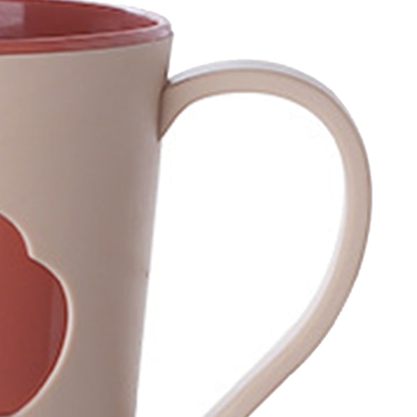 Tandborstmugg Lätt Att Rengöra Återanvändbara Plastmunsköljsmuggar för Badrum 301‑400ml Ljusrosa