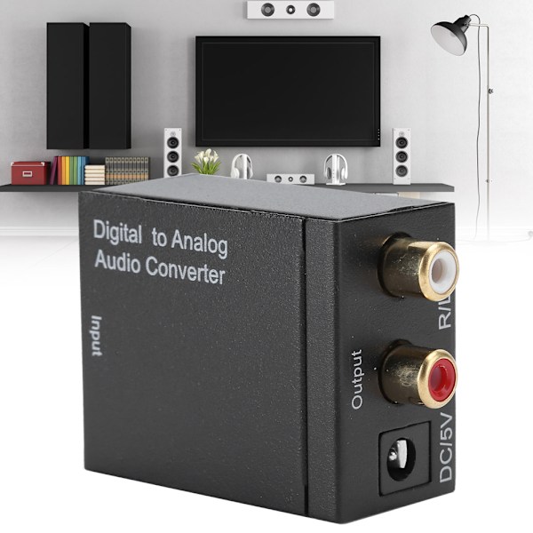 Professionell Digital till Analog Ljudomvandlare, Hem- & Professionell Ljudväxling för Koaxial & Toslink till V/H Stereo, Samplingsfrekvenser upp till 96KHz