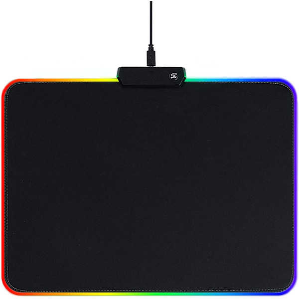 RGB Gaming Musmatta, Chroma RGB-belysning Anpassningsbar För Intensiv Spelatmosfär, Ultrajämn Yta Med Halkfri Gummibas, Perfekt För