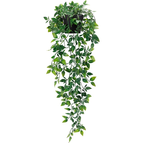 1 förpackning konstgjorda hängande växter falska krukväxter, plast, grön