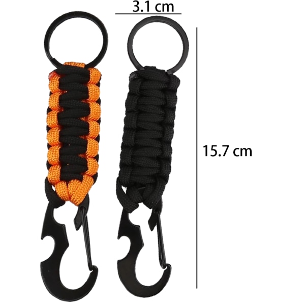 2 Pack Keychain Carabiner Clips, with Chain Hooks