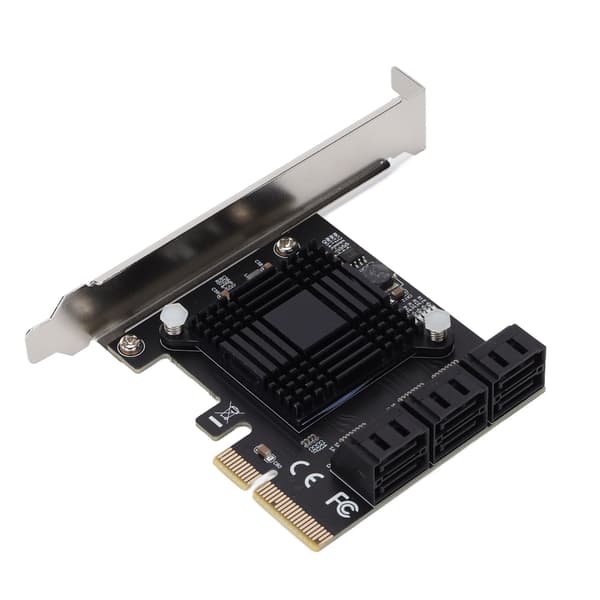 PCIe SATA Controller Card, Understøtter flere HDD SSD'er med ASM Chip High-Speed Expansion Module til Desktops og Workstations, Kompatibel med SATA III