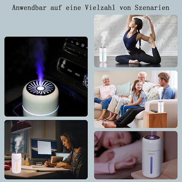 Mini USB Luftfuktare Med Automatisk Avstängning, Portabel Och Liten Kylig Dimluftfuktare För Sovrum Och Kontor (300ml)