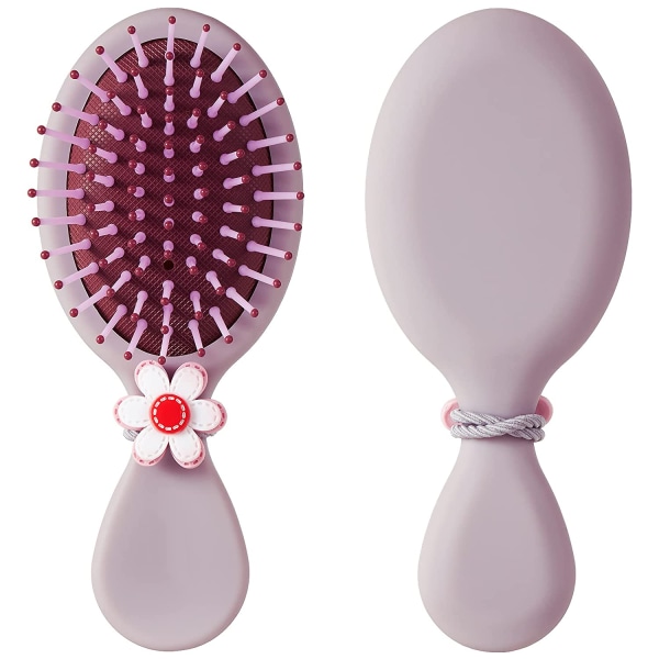 Hair Brush, Mini Travel Brush For Women Kids,Purple