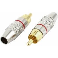 2 RCA-hane Audio Koaxialkabel Lödfri Kontakt