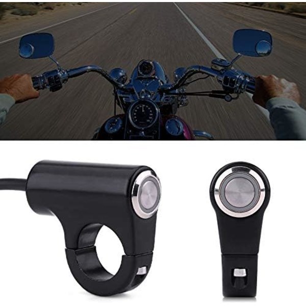 Motorcykelstyreomkopplare i aluminiumlegering, vattentät ON/OFF-knapp (Modell B) för strålkastare, broms, dimljuskontroll, universell passform för