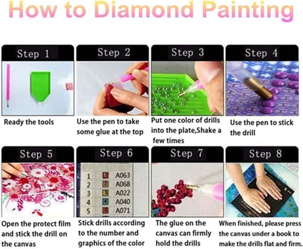 5D DIY Diamantmalingssett, 30x40cm Blomster Sitron Diamantmaling