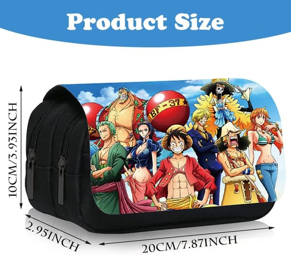 One Piece Pennfodral, Barn Anime Brevpåse, Nylon Pennfodral