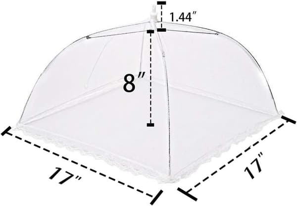 2 net-madkupler, 17 tommer foldbar paraplystilbeskyttelse