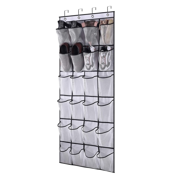 Hängande skoställ över dörrförvaring 24 mesh