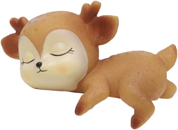4 stk. Søde Får Ornamenter Silikon Kawaii Sovende Dyr Baby