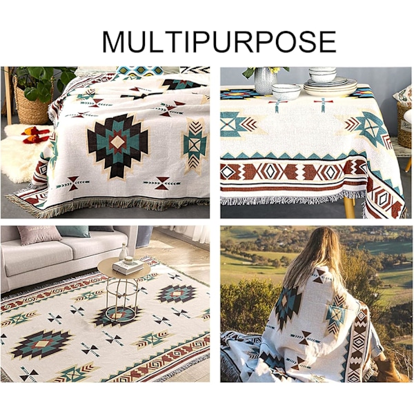 Southwest Design, Unik Vändbar Aztec Pläd med Boho-stil för Vardagsbruk