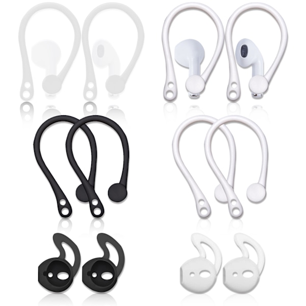 4 paria anti-häviämiskorvakoukut, AirPods 3&2&1&Pro:lle