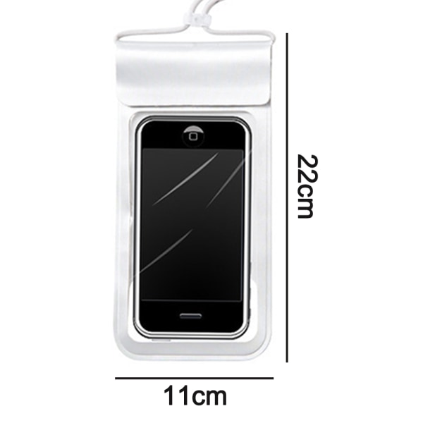 Ulkona läpinäkyvä Velcro matkapuhelimen vedenpitävä laukku, hopea