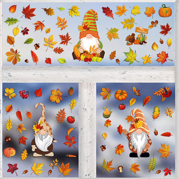 Thanksgiving höst dekoration fönster klistermärken dekaler