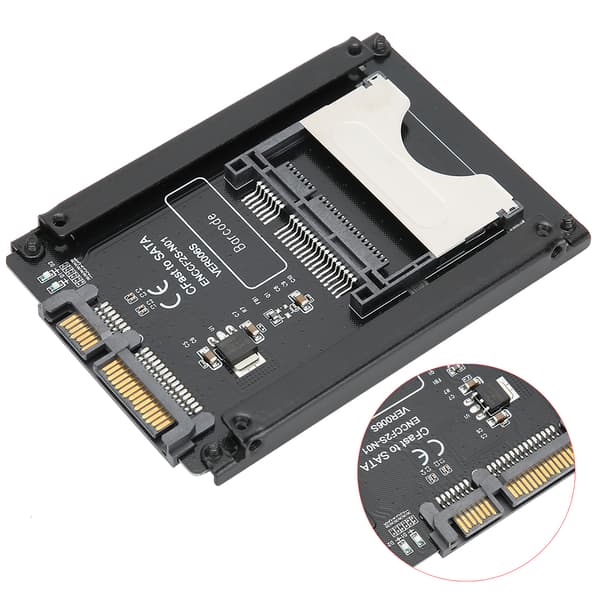 CFast-kortlæser, CFast til SATA-adapter med SATA3.0-interface til hurtig dataoverførsel, 2,5-tommers formfaktor kabinet med Plug and Play-understøttelse, Nej