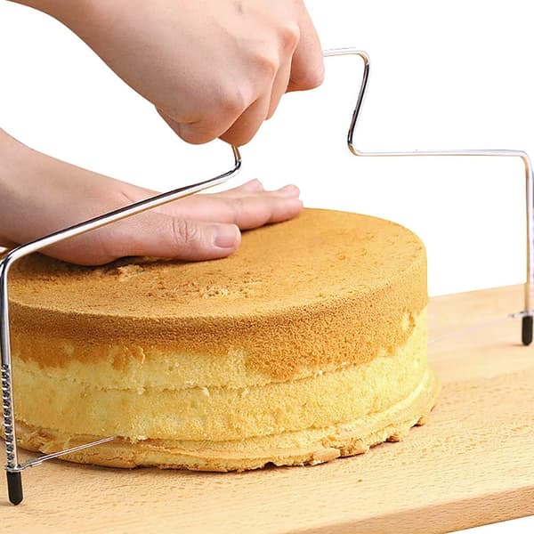 Kakeskjærer, dobbel justerbar tråd, rustfritt stål