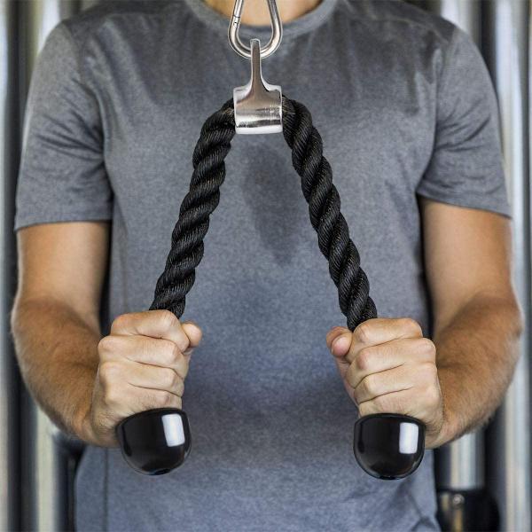 Optimera Din Träningsrutin Med Våra Roterande Lat Pulldown-fästen i Stål, 27-tums Nylonflätat Rep, Ergonomiska Grepp, Mångsidig Hemmaträning