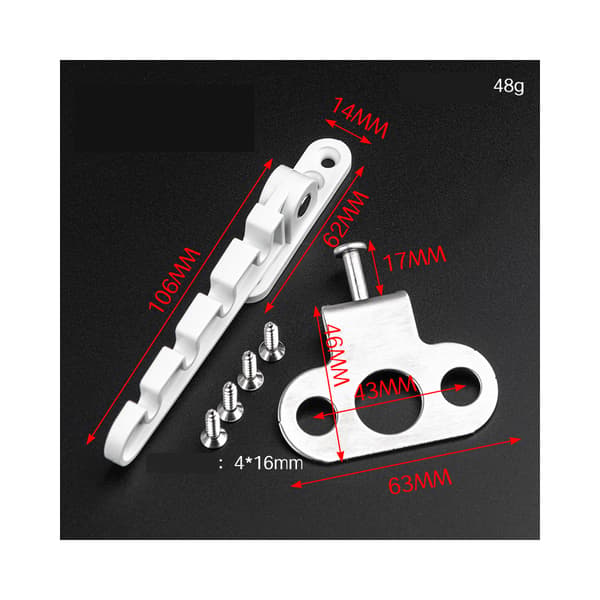 Sett med 2 vindusåpnere for vinduer, hvit