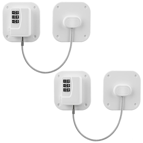 Kombinationslås för kylskåp, starkt självhäftande barnskyddsskåpslås som inte lämnar märken, enkel installation utan borrning med digitalt lösenord,