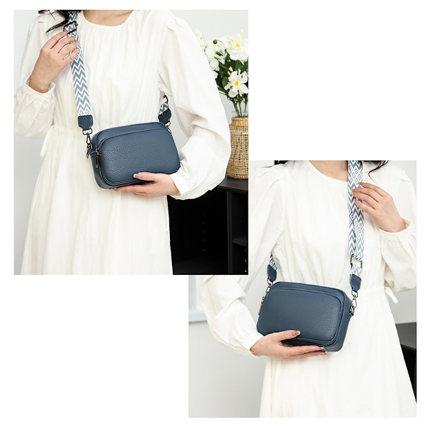 Dam axelväska crossbody väska, med bred axelrem