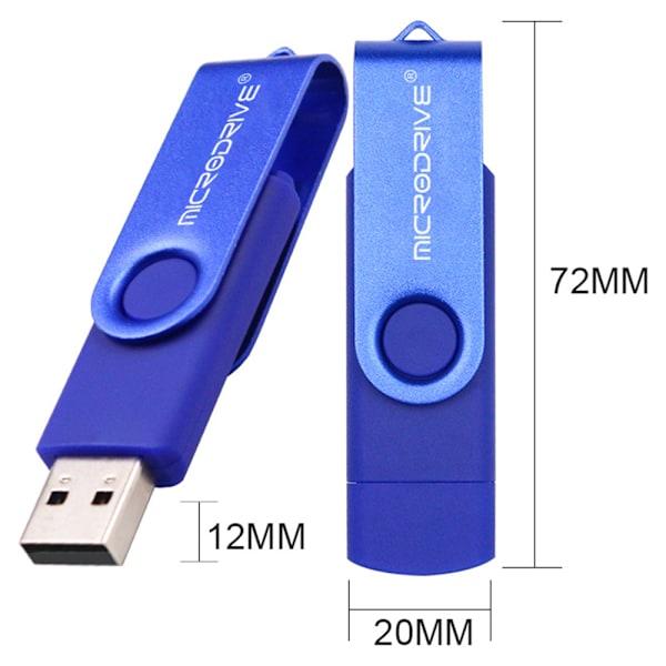 Minnessticka Bulk Pack, Portabel Nyckelstorlek med LED-ljusindikator, Locklös Design USB 2.0 Flash-enheter för Stationär Dator Laptop, Vikbar 360º Vridbar