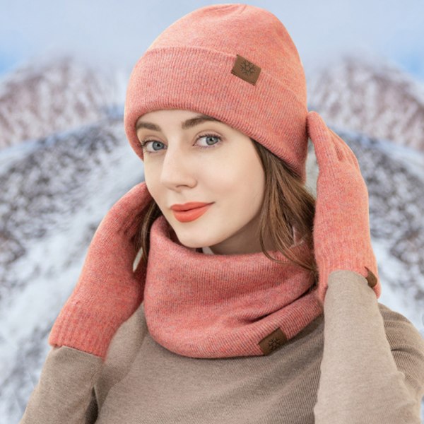 Beanie Hat Skjerfhansker Sett for vinterkaldt vær