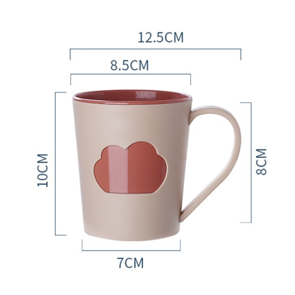 Tandborstmugg Lätt Att Rengöra Återanvändbara Plastmunsköljsmuggar för Badrum 301‑400ml Ljusrosa