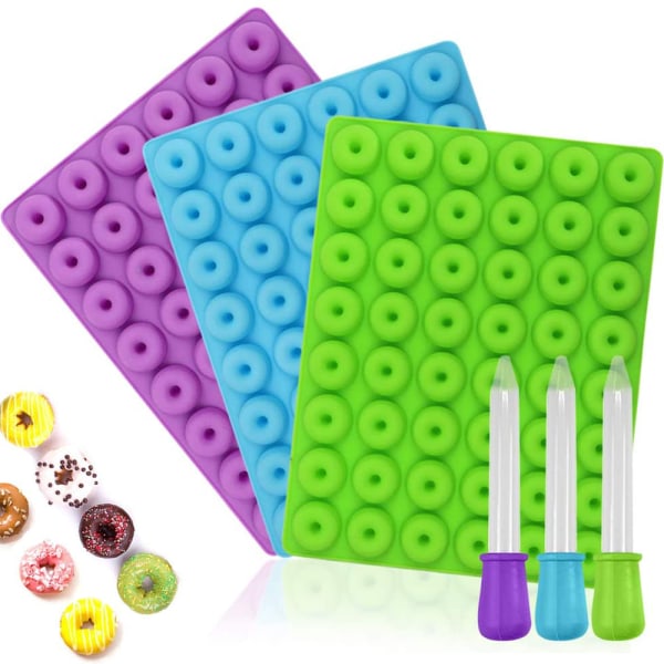 3Pcs Silicone Mold, Nonstick, With 3 Bonus Droppers