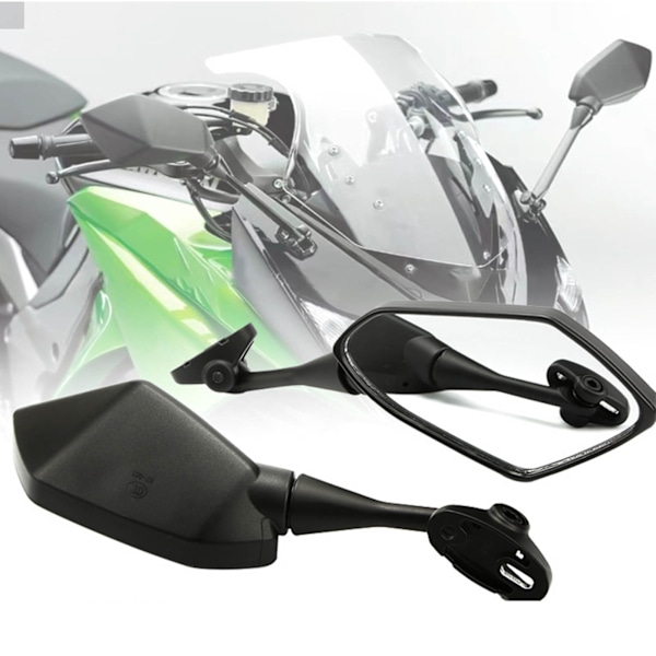 Modifierad Motorcykel Backspegel, Justerbara Roterande Sidospeglar Med Aerodynamisk Vinge För Förbättrad Sikt, Stilren Design Säkerställer Säkerhet