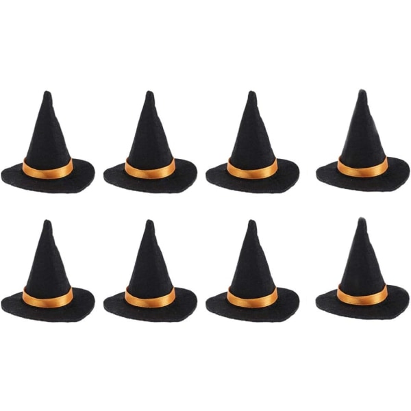 Sett med 8 små Halloween heksehatter - Borddekorasjon