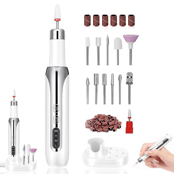 Nail Drill,Cordless Electric Files for Gel Nails Manicure Kit Women Rechargeable Wireless Drill para Uñas Profesional Machine Grinder Acrylic