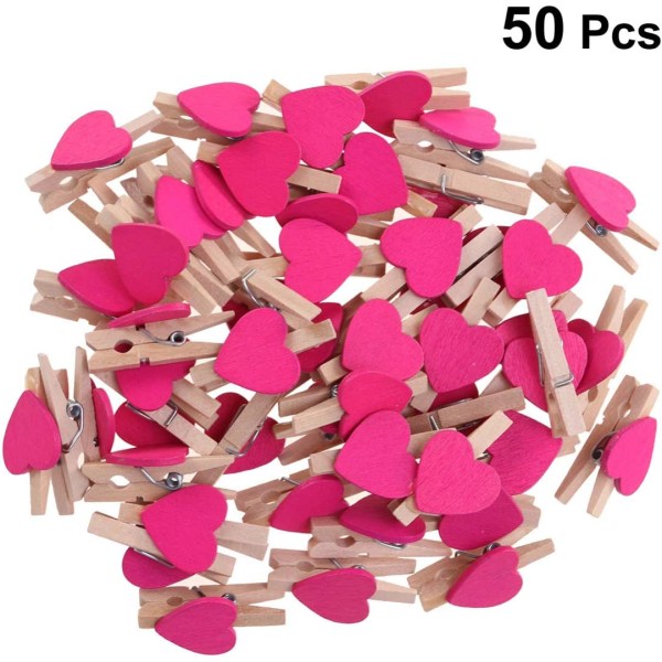 50st Mini Träklämmor Klädnypor Hantverksklämmor