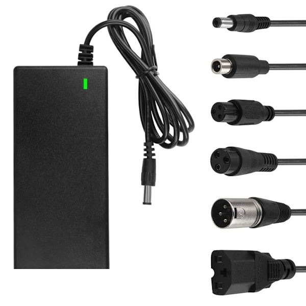 42V 2A Elektrisk Scooter Oplader, Li-ion Batterioplader med 6 Tilslutninger til Elektrisk Scooter, Li-ion Batterioplader Cykel Scooter Batteri